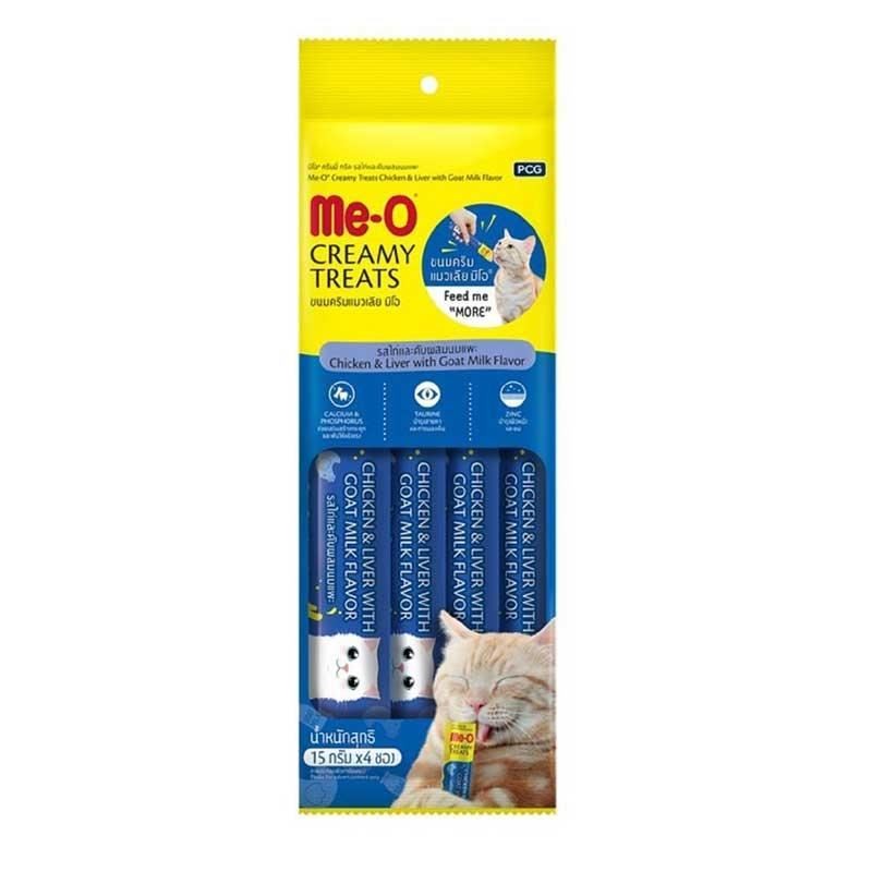 ME-O CREAMY TAVUK&CİĞERLİ&KEÇİ SÜTLÜ 4X15GR
