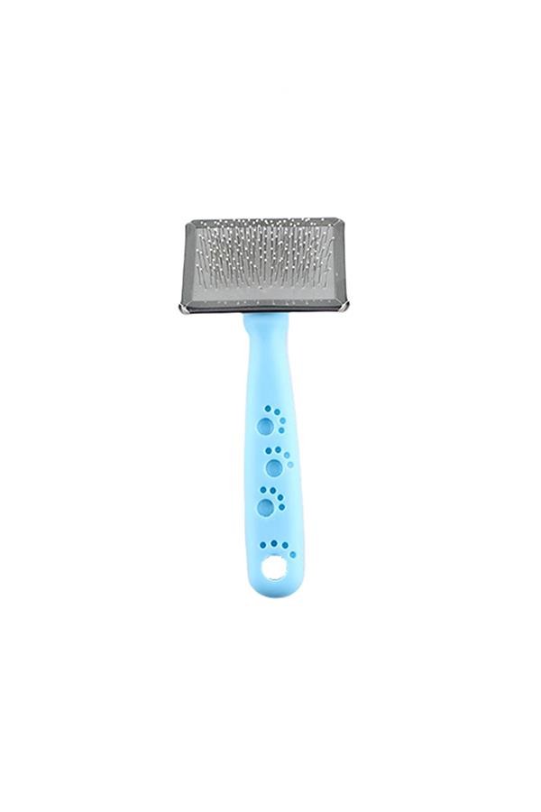 Zampa Slikon Top Başlıklı Kedi ve Köpek Fırçası Small 14x6cm, Mavi