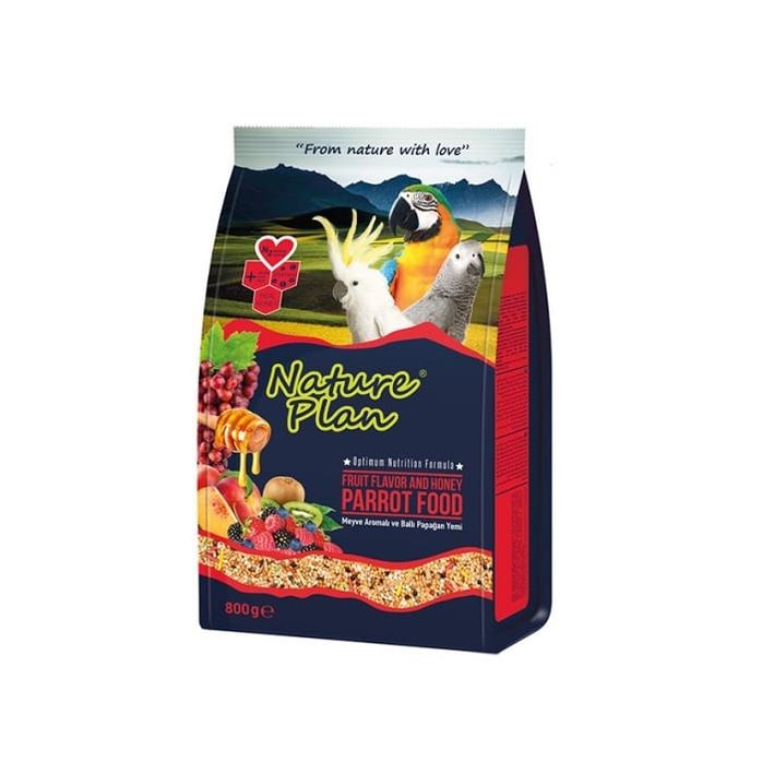 NATUREPLAN MEYVE VE BALLI PAPAĞAN YEMİ 800GR.