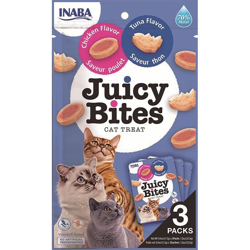 Inaba Juicy Bites Tavuklu ve Tuna Balıklı Kedi Ödül Maması