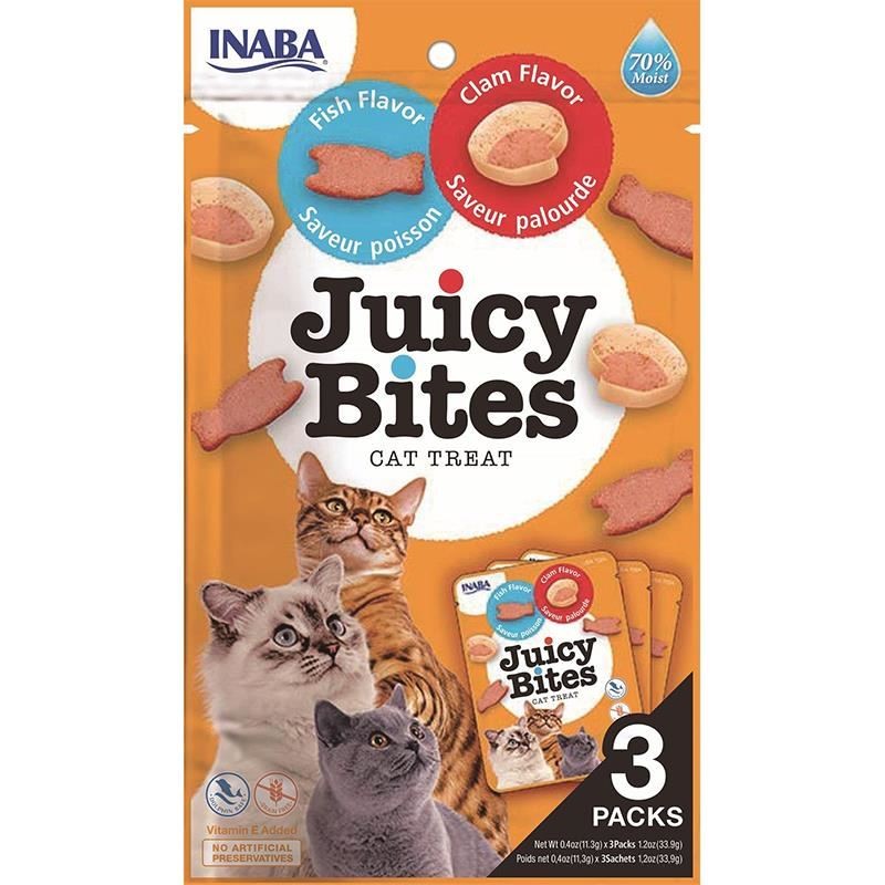 Inaba Juicy Bites Balıklı ve İstiridyeli Kedi Ödül Maması