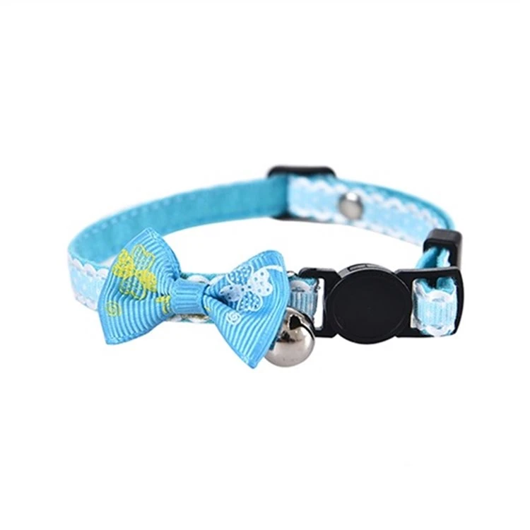 Zampa Bowty Çıngıraklı Papyonlu Kedi Boyun Tasması Mavi 1x32 Cm