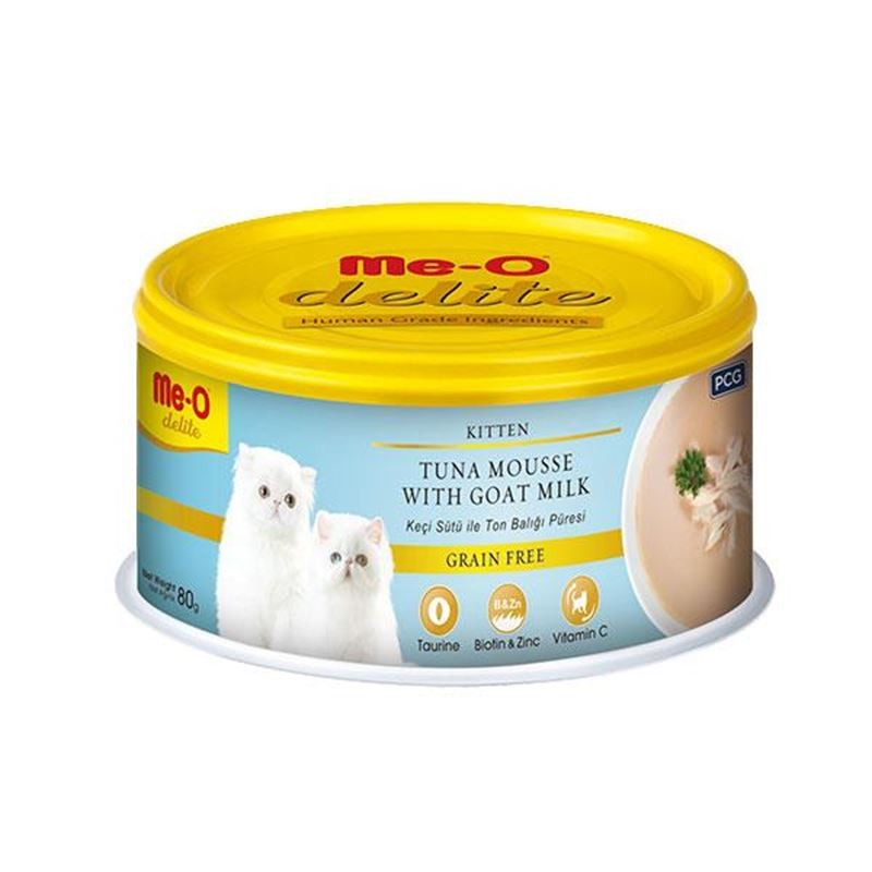 ME-O KEÇİ SÜTÜ&TUNA BALIKLI KİTTEN KONSERVE YAŞ MAMA 80 gr