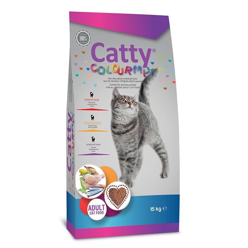 CATTY COLOR MİX KEDİ MAMASI 15 KG