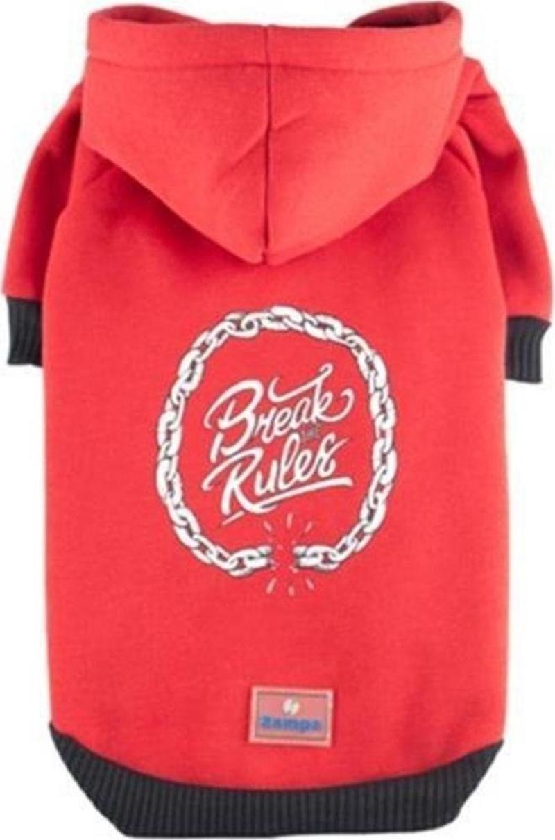 Zampa Kırmızı Kapüşonlu Kedi ve Köpek Sweatshirt - M