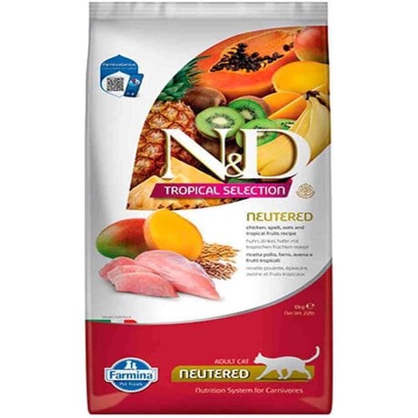 N&D CAT TROPICAL SELECTION CHIECKEN NEUTERED 10KG