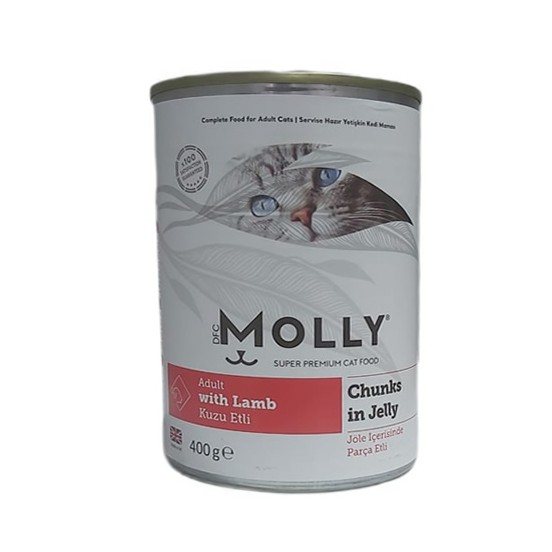 MOLLY KONSERVE YETİŞKİN KEDİ JÖLELİ KUZULU 400g