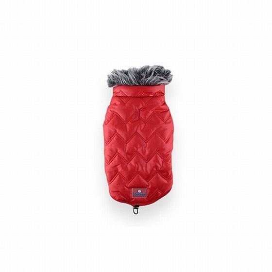 Zampa Shiny Yakalı Kürklü Mont Kırmızı - S