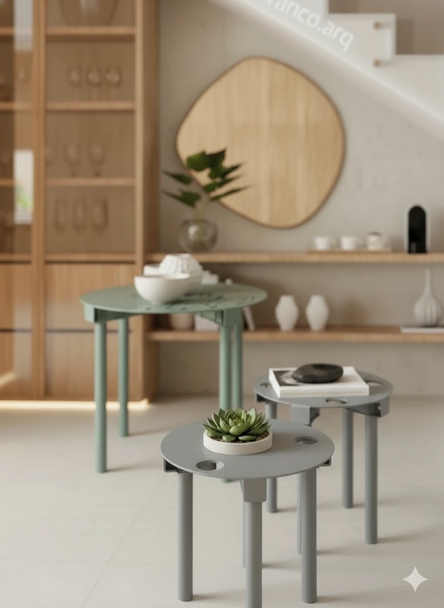 Adentro - Metal Sehpa