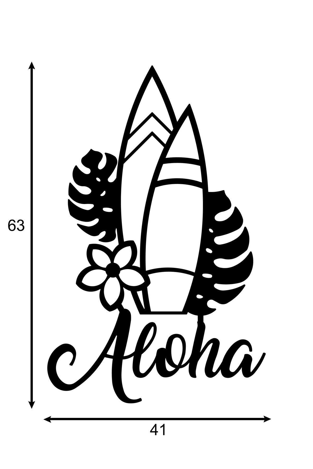 Aloha - Metal Duvar Dekoru