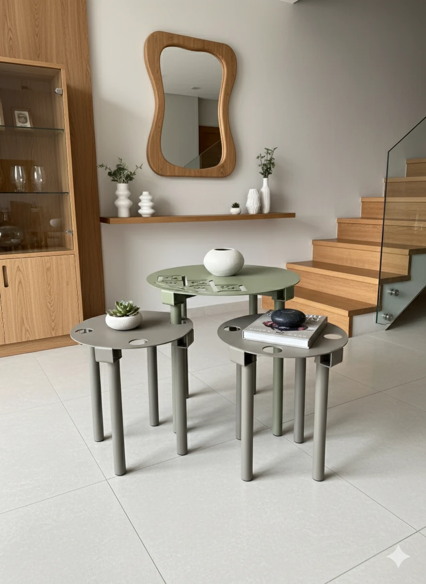 Adentro - Metal Sehpa