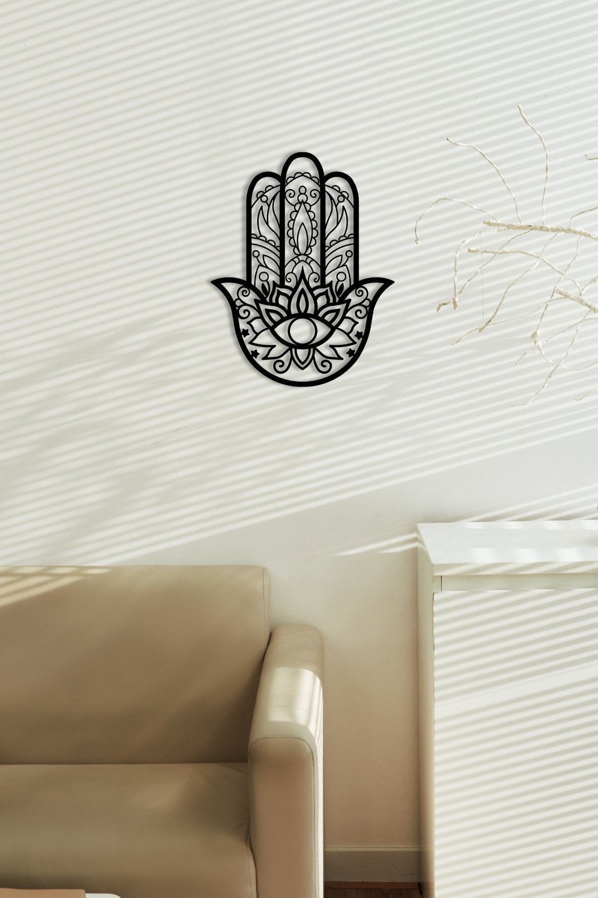 Hamsa Hand - Metal Duvar Dekoru