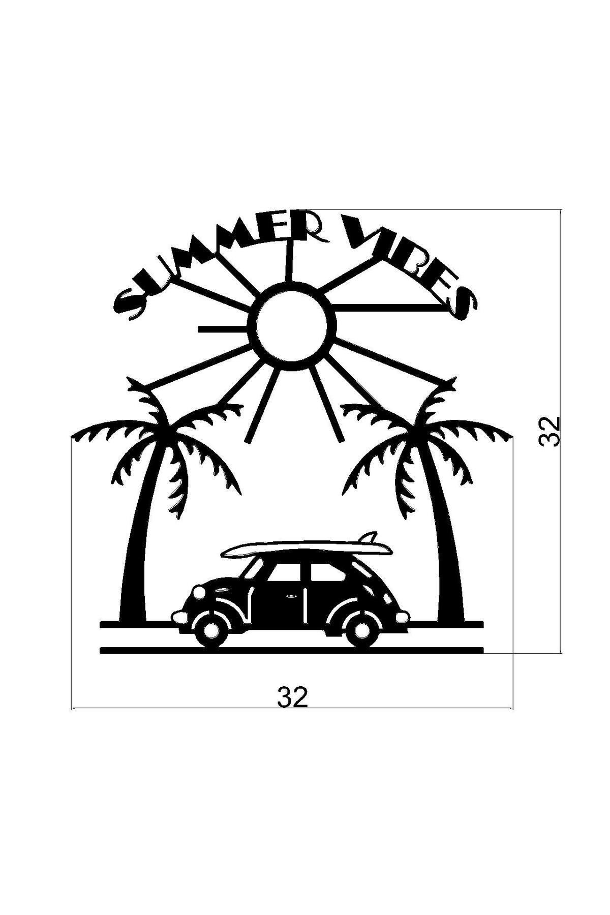 Summer Vibes - Metal Duvar Dekoru