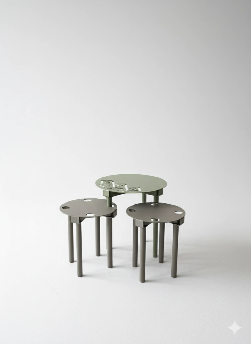 Adentro - Metal Sehpa