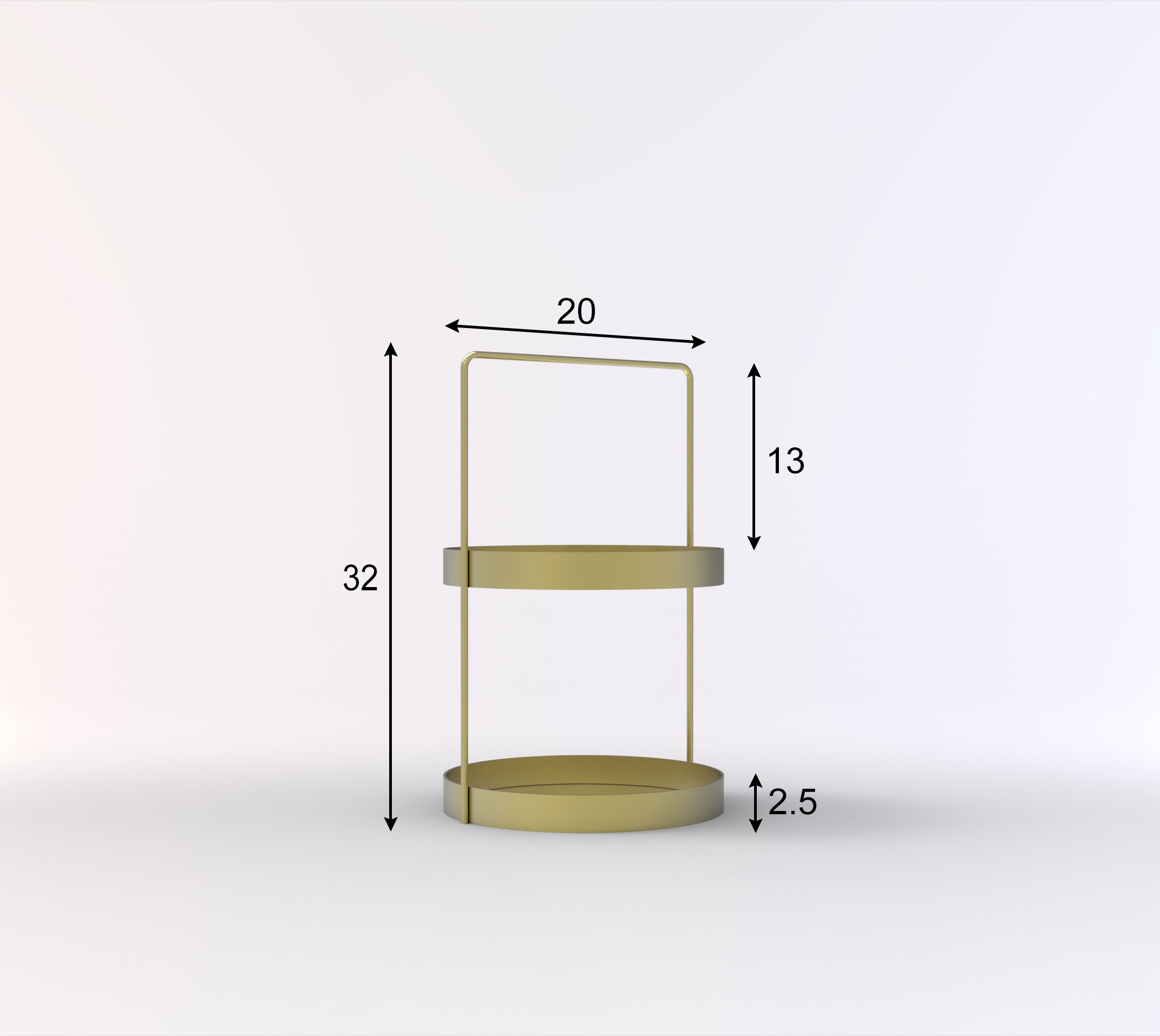 2 Katlı Metal Organizer - Çok Amaçlı Düzenleyici