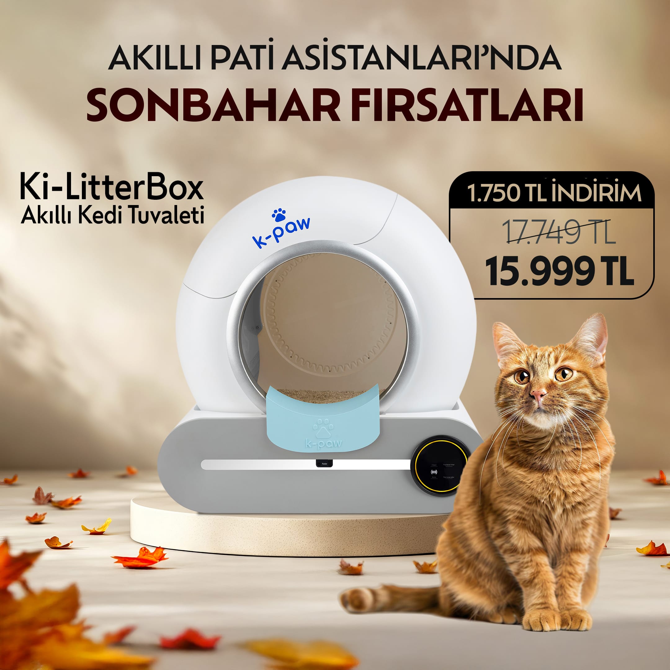 Ki-LitterBox Akıllı Kedi Tuvaleti