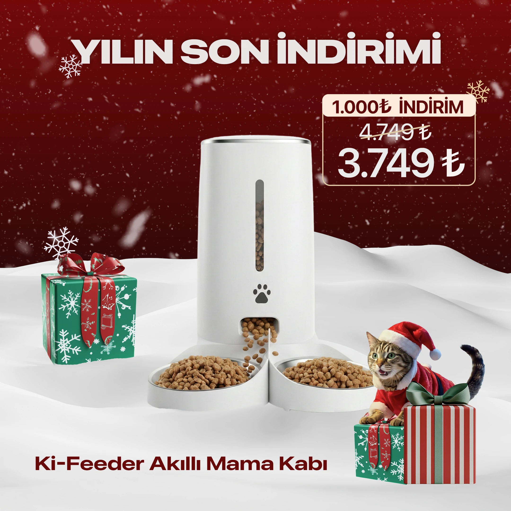 Ki-Feeder Kablosuz Akıllı Mama Besleyici