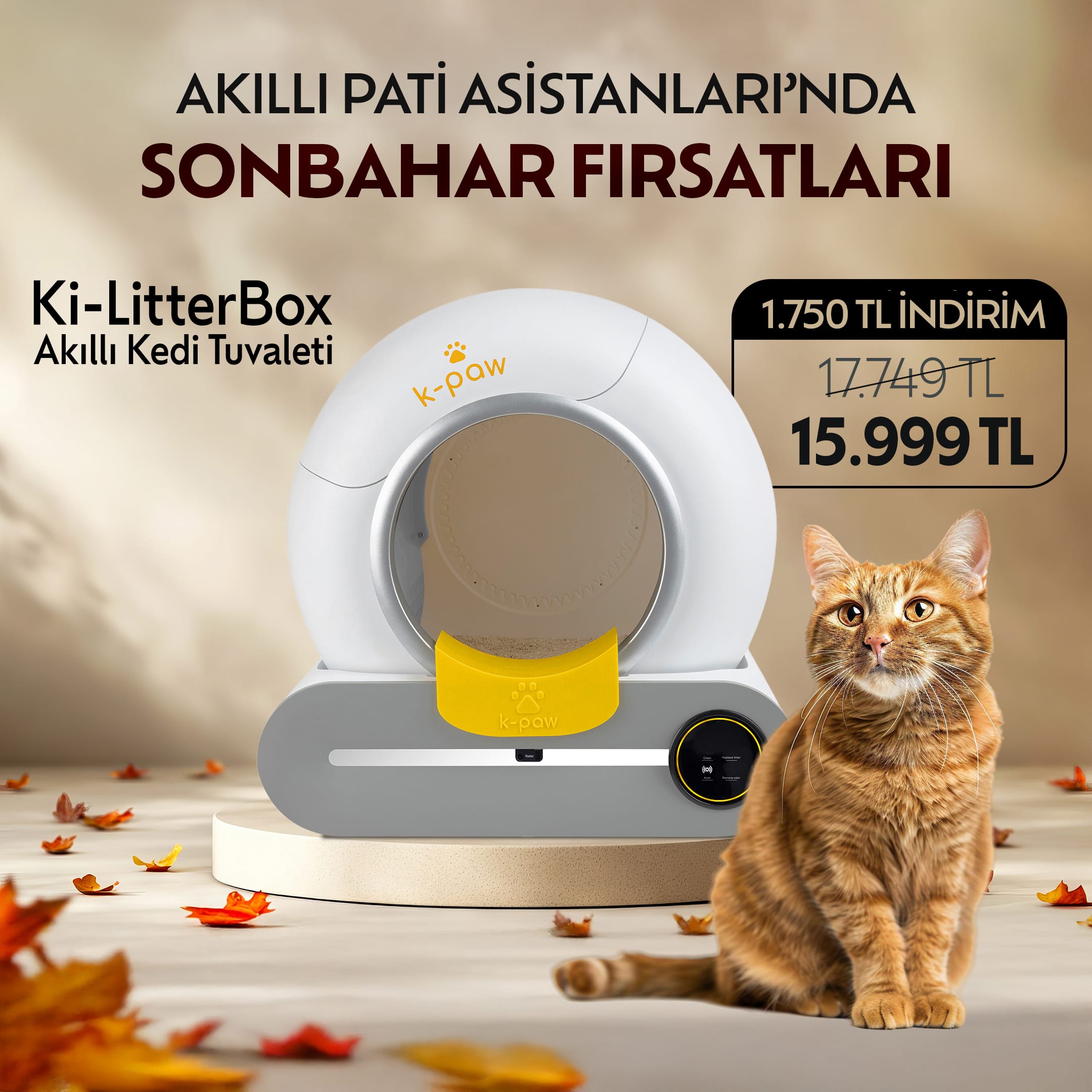 Ki-LitterBox Akıllı Kedi Tuvaleti