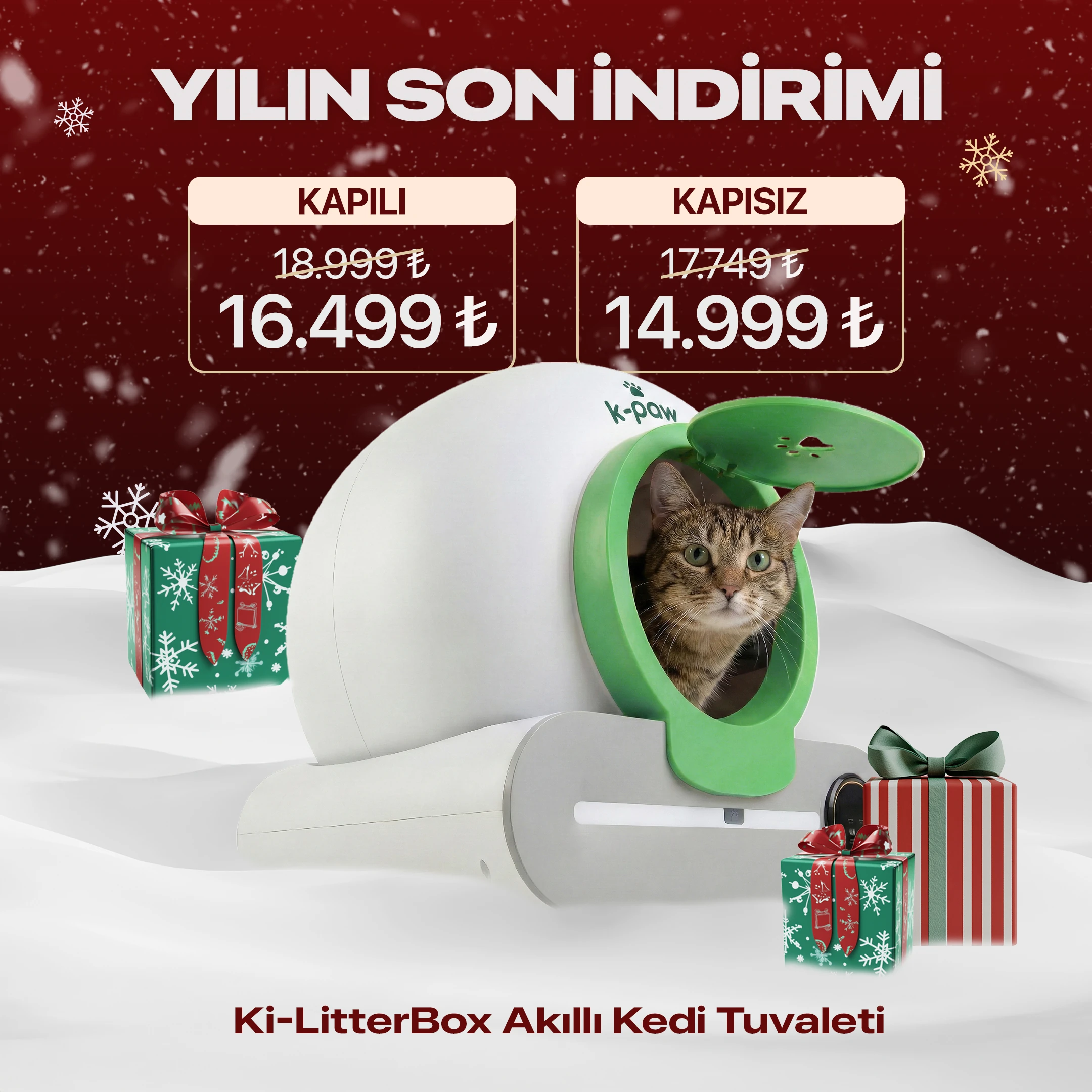 Ki-LitterBox Akıllı Kedi Tuvaleti