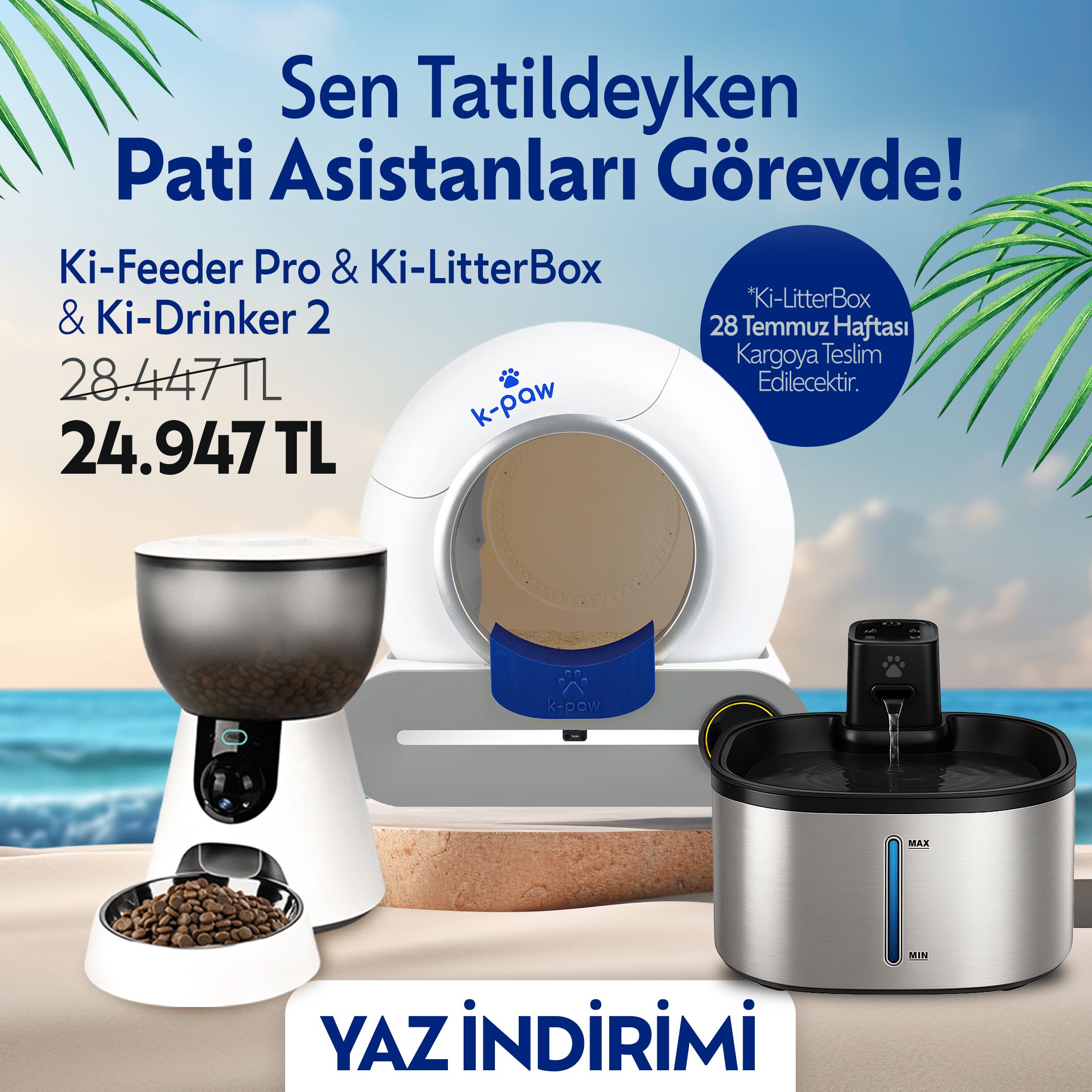 Ki-LitterBox & Ki-Drinker 2 & Ki-Feeder Pro