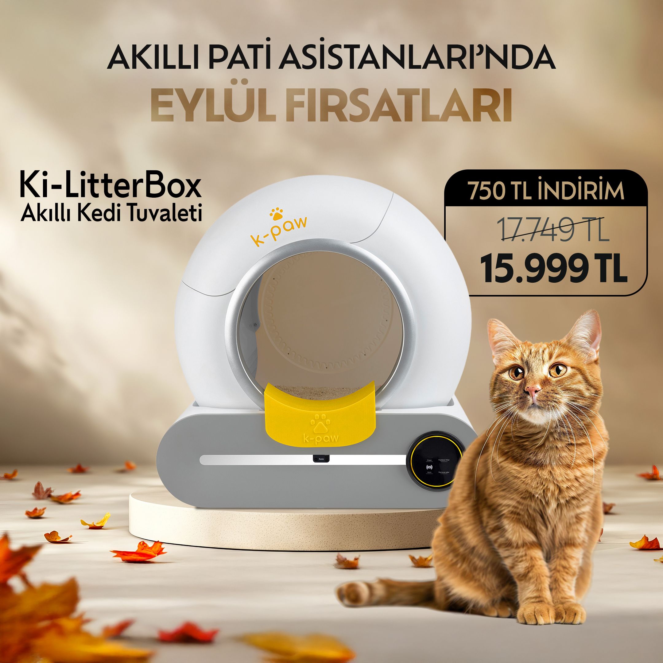 Ki-LitterBox Akıllı Kedi Tuvaleti
