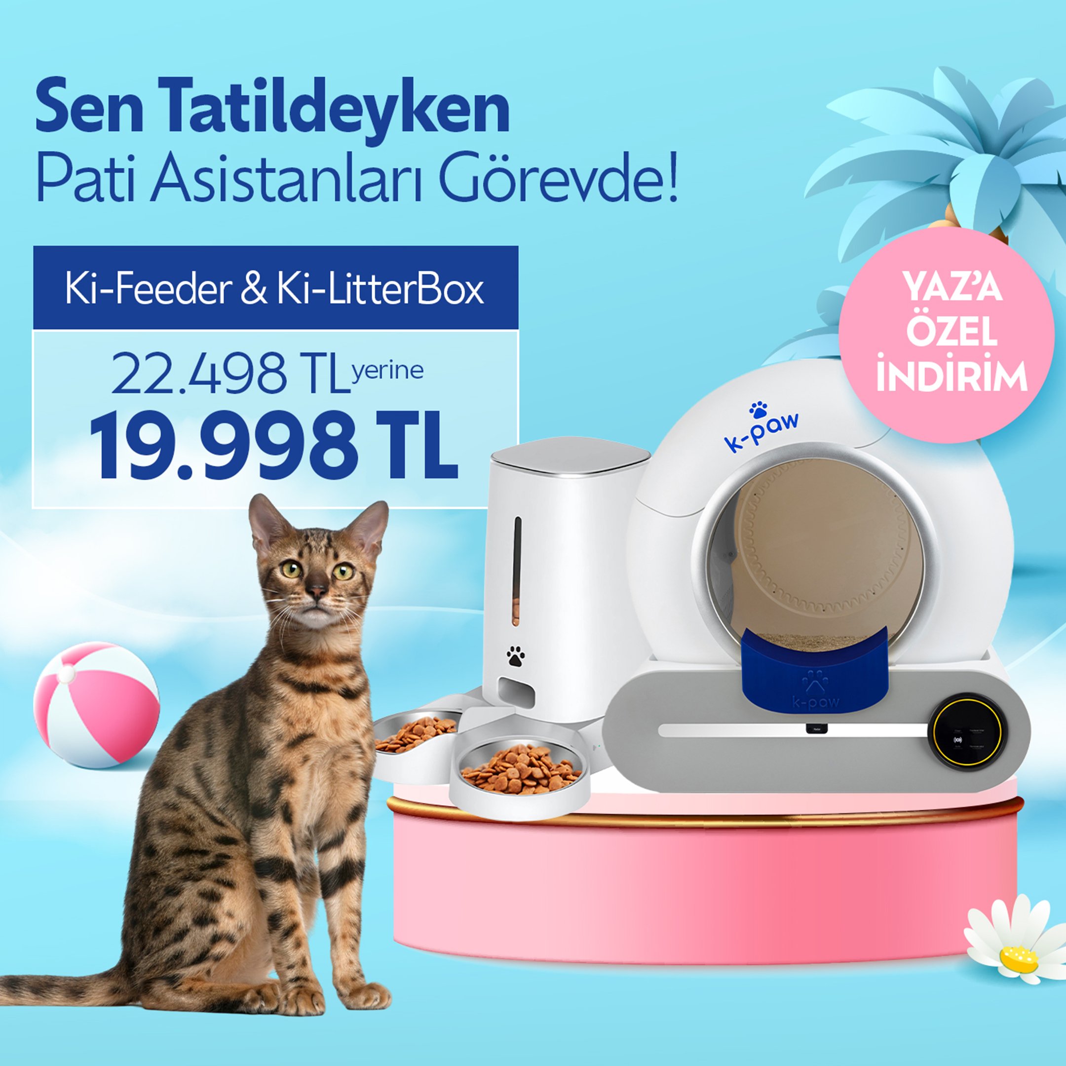 Ki-LitterBox Akıllı Kedi Tuvaleti & Ki-Feeder Akıllı Mama Kabı