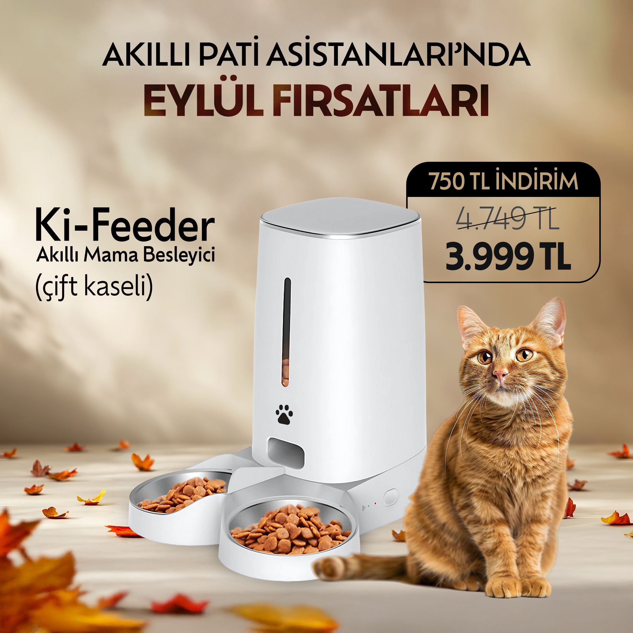Ki-Feeder Kablosuz Akıllı Mama Besleyici