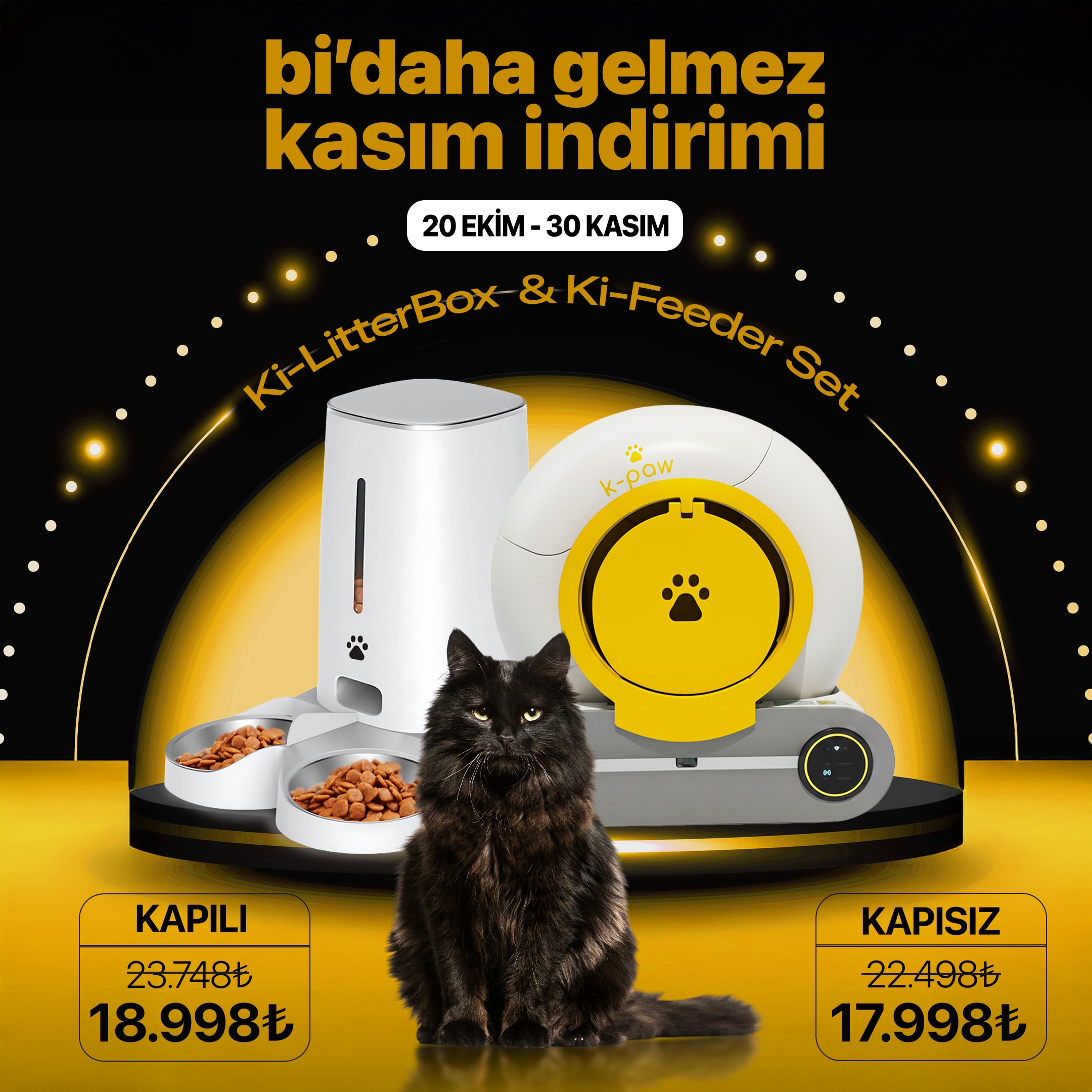 Ki-LitterBox Akıllı Kedi Tuvaleti & Ki-Feeder Akıllı Mama Kabı