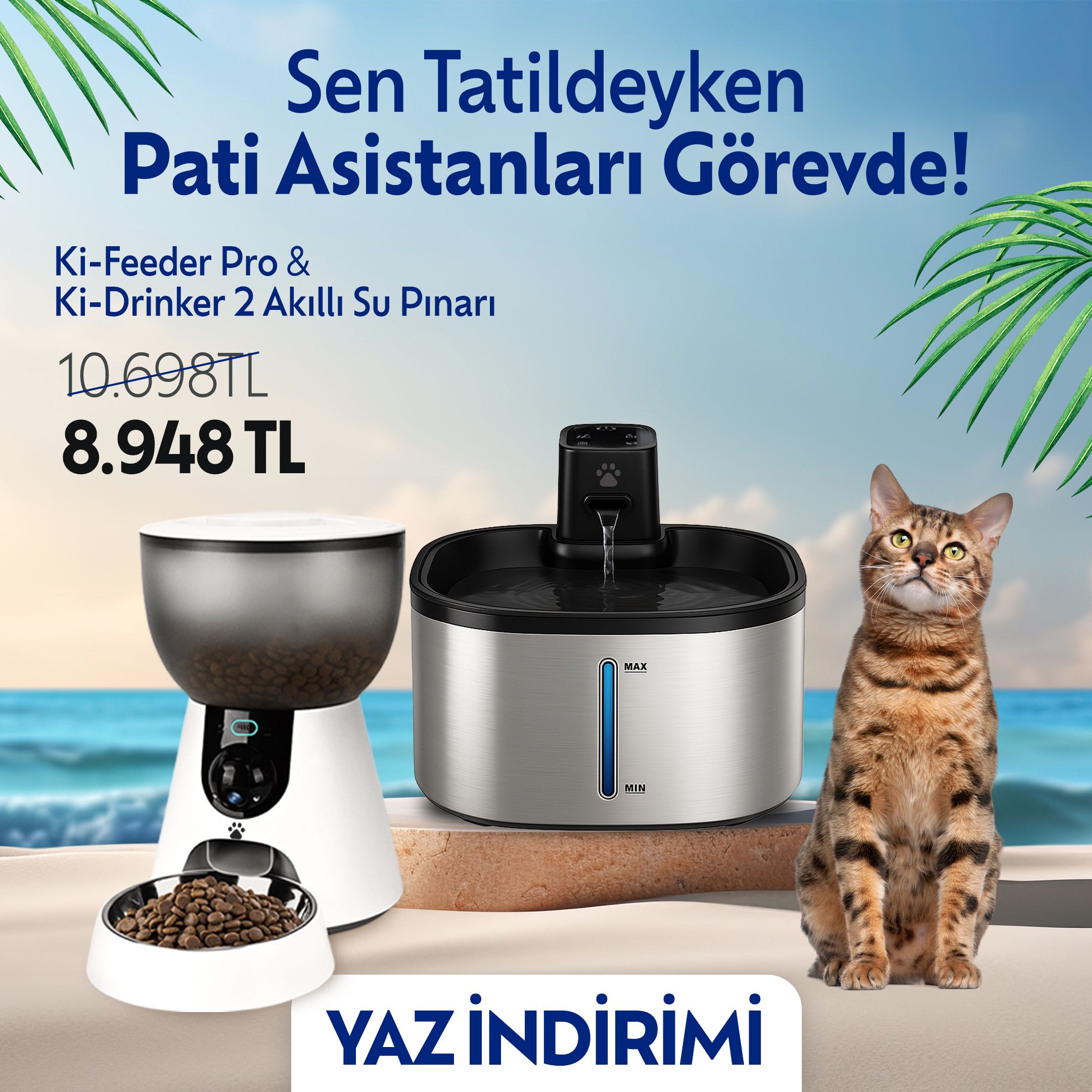 Ki-Drinker 2 & Ki-Feeder Pro Kameralı Akıllı Mama Kabı