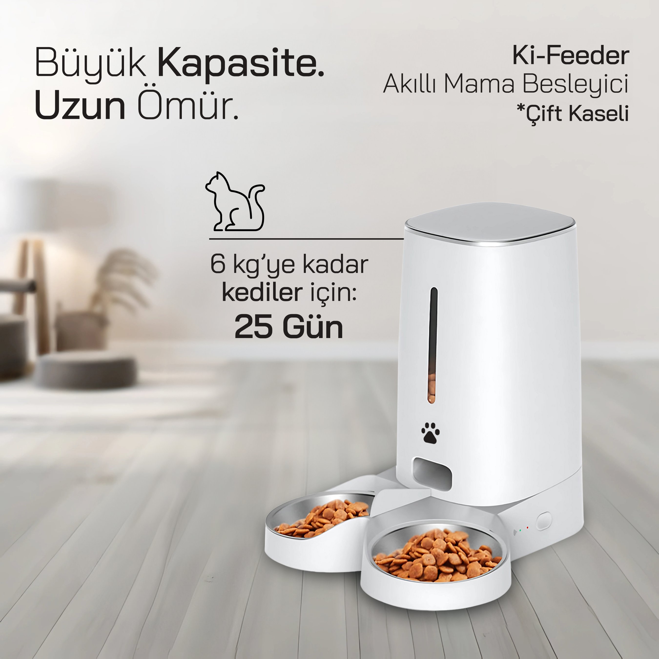 Ki-Feeder Kablosuz Akıllı Mama Besleyici