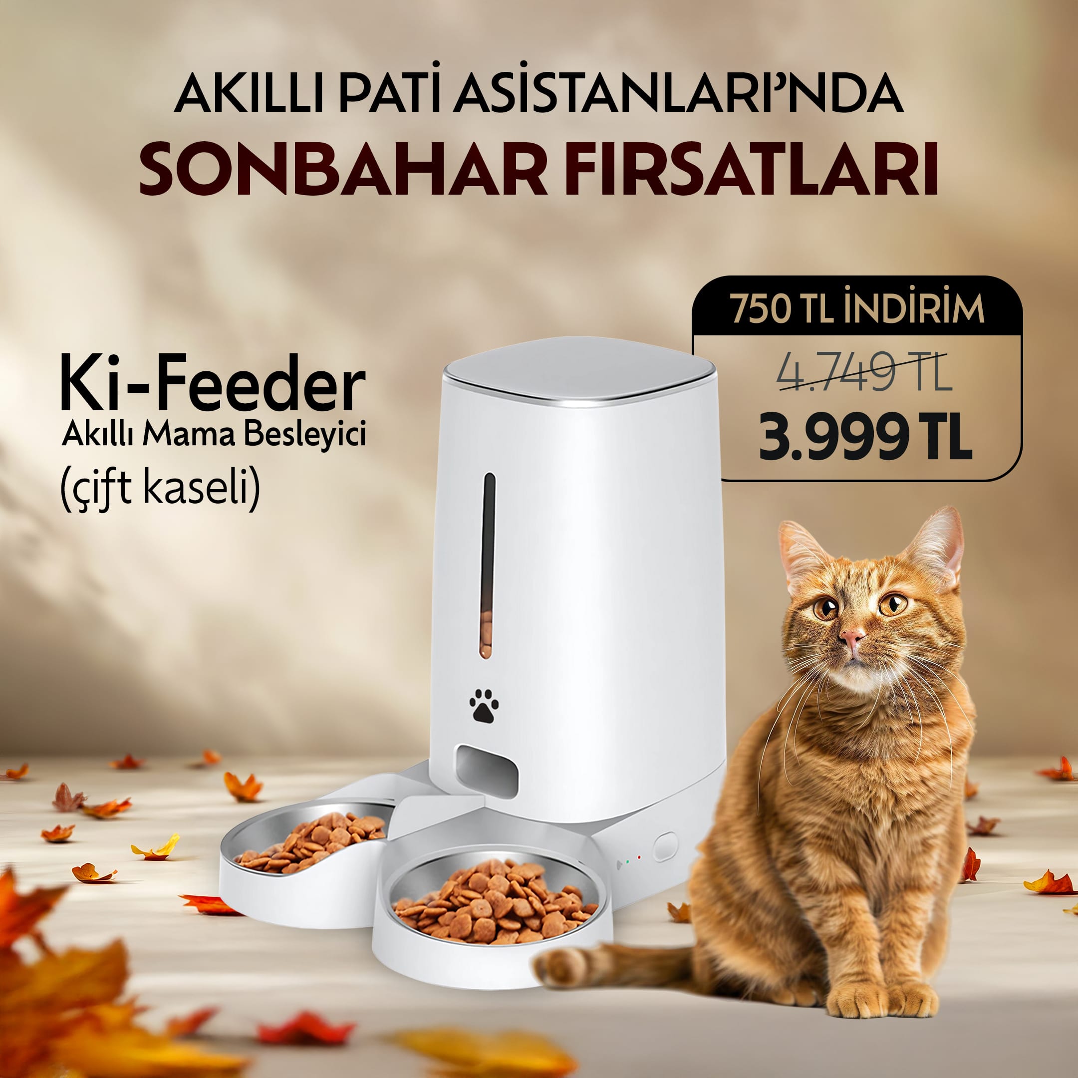 Ki-Feeder Kablosuz Akıllı Mama Besleyici