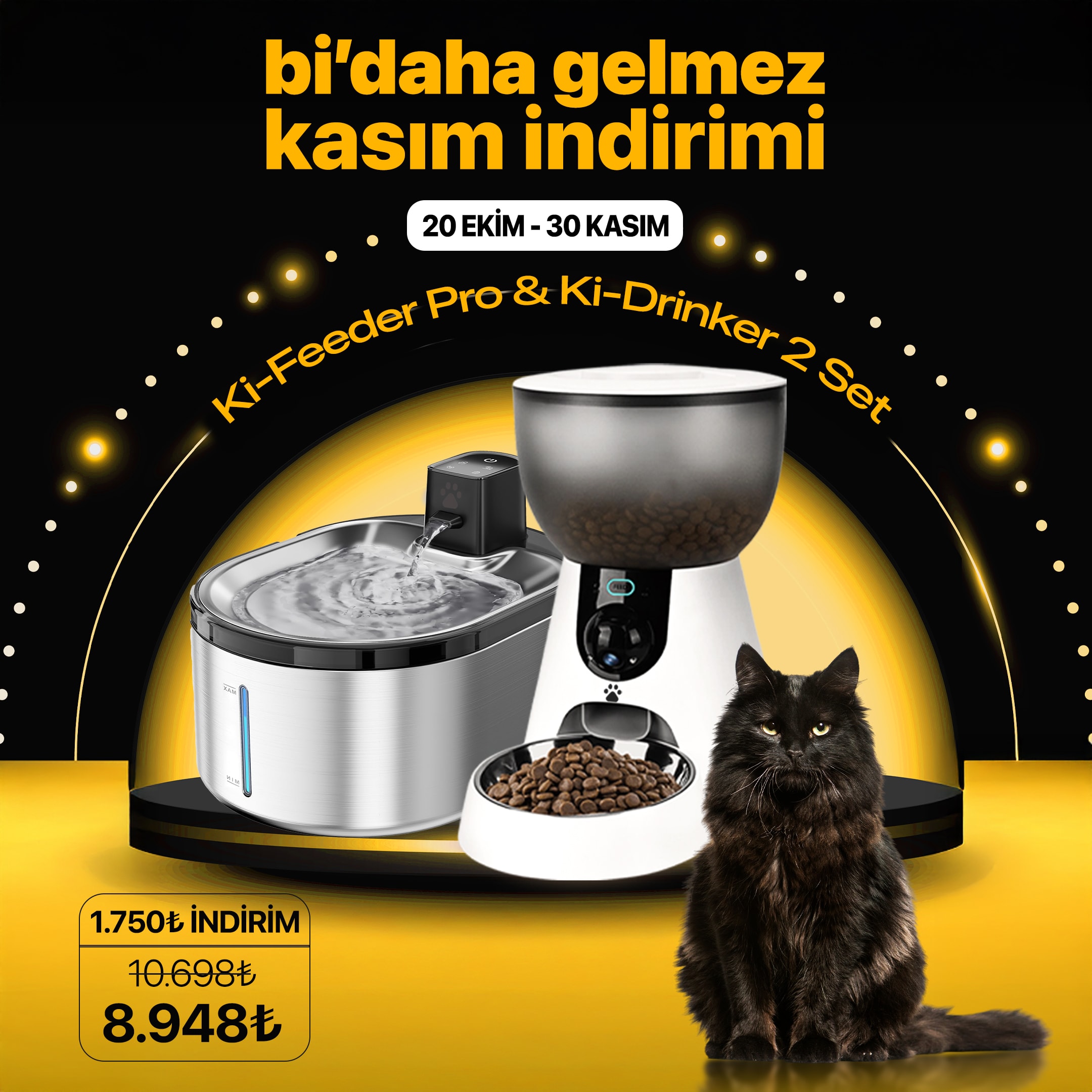 Ki-Drinker 2 & Ki-Feeder Pro Kameralı Akıllı Mama Kabı