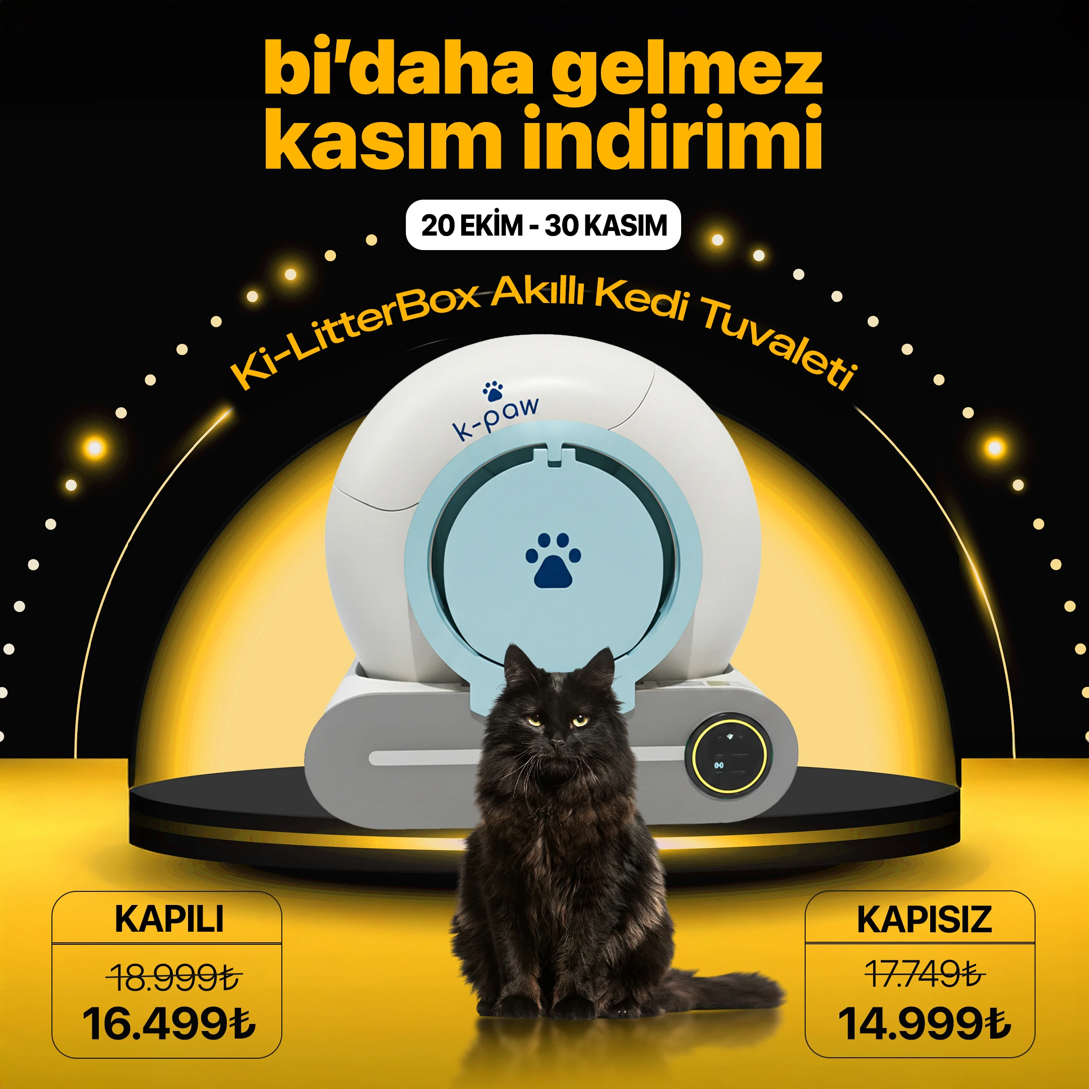 Ki-LitterBox Akıllı Kedi Tuvaleti