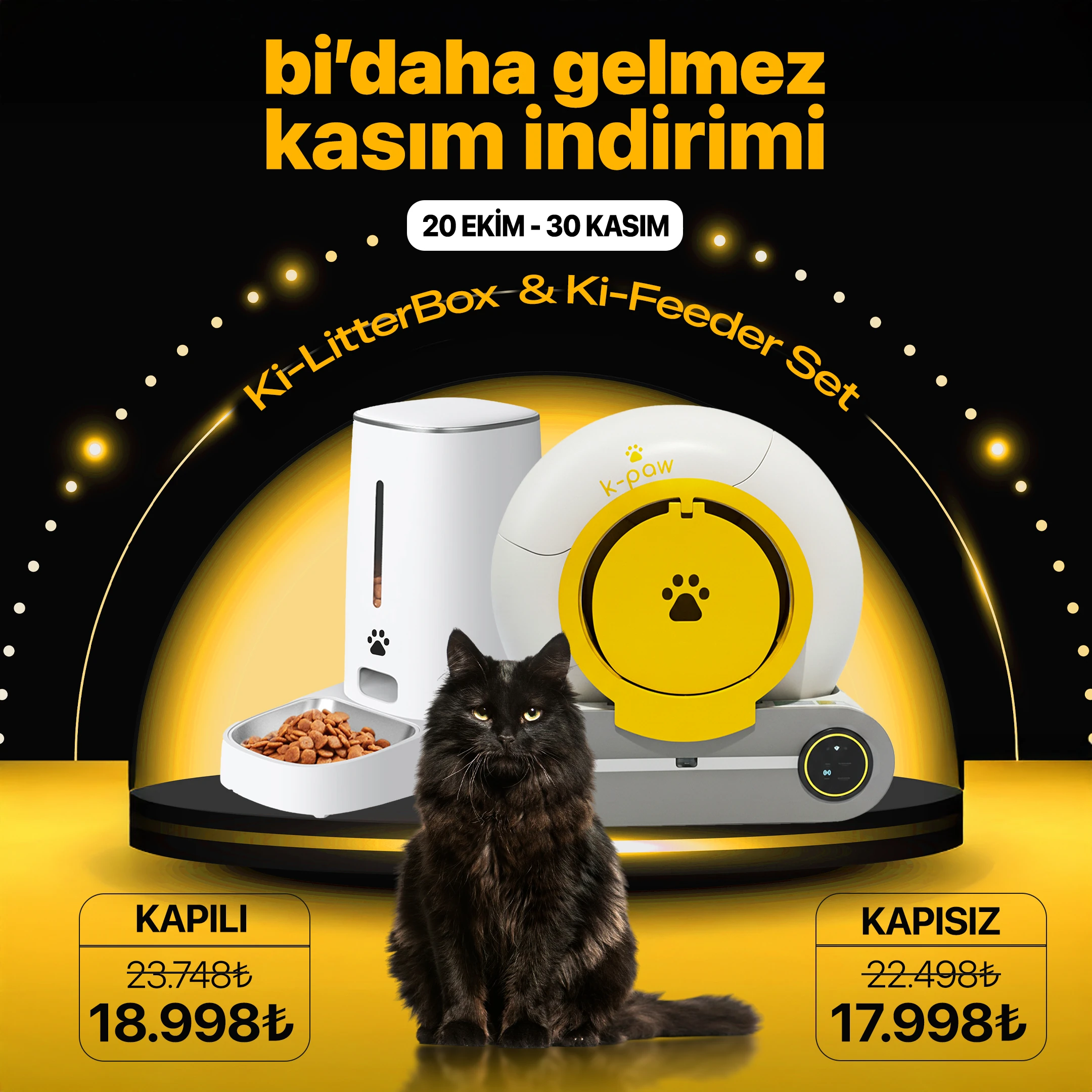 Ki-LitterBox Akıllı Kedi Tuvaleti & Ki-Feeder Akıllı Mama Kabı