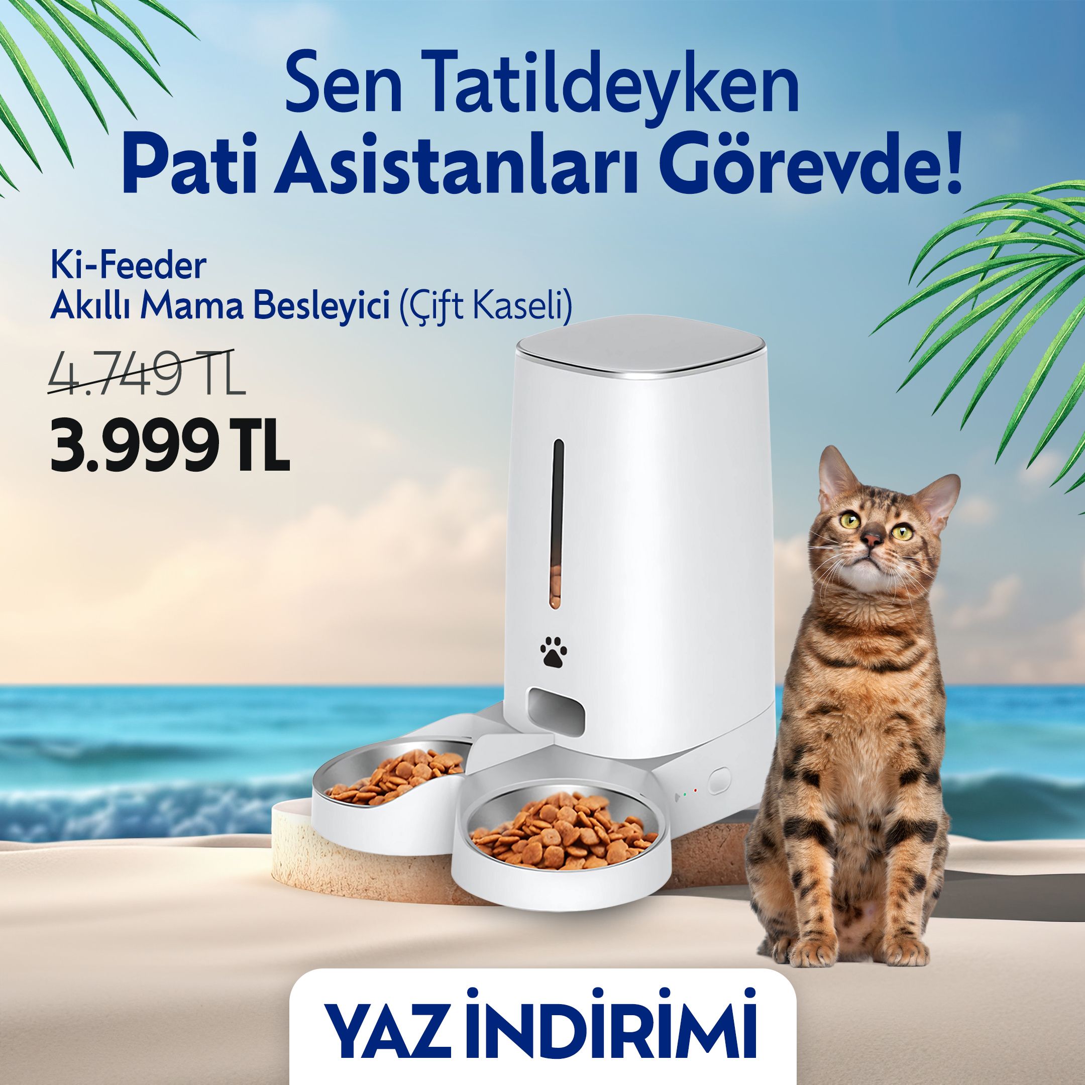 Ki-Feeder Kablosuz Akıllı Mama Besleyici