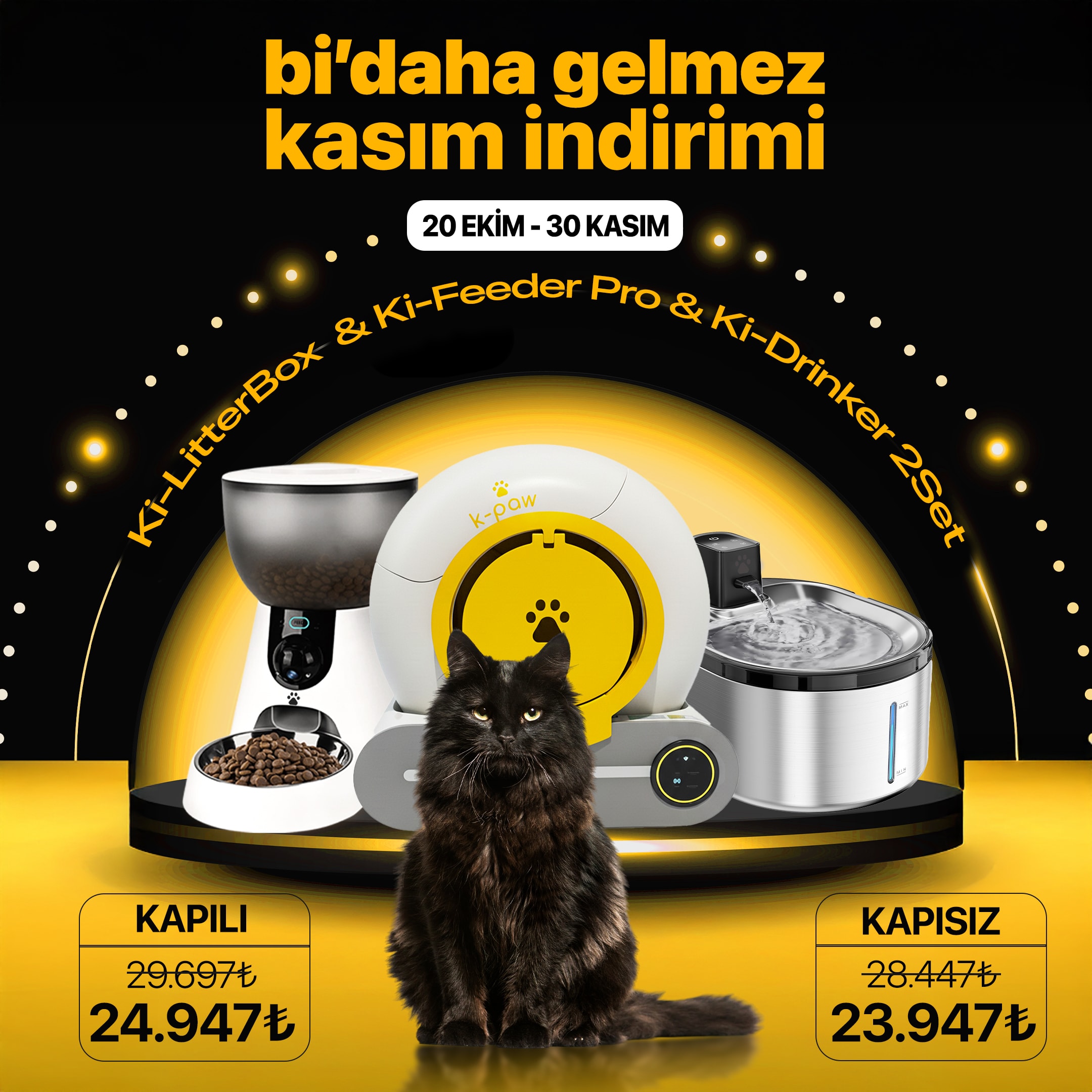 Ki-LitterBox & Ki-Drinker 2 & Ki-Feeder Pro