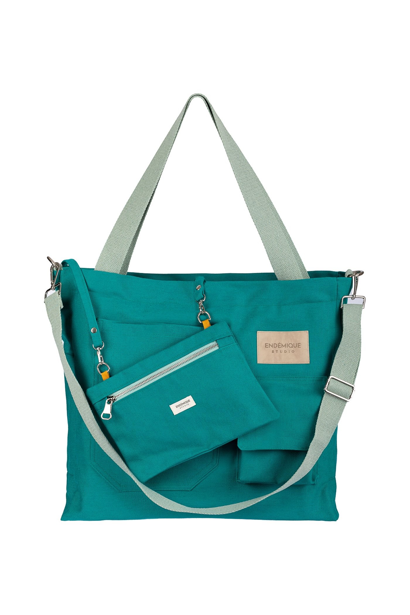 Endémique Studio La Lune Tote Bag Tiffany Blue