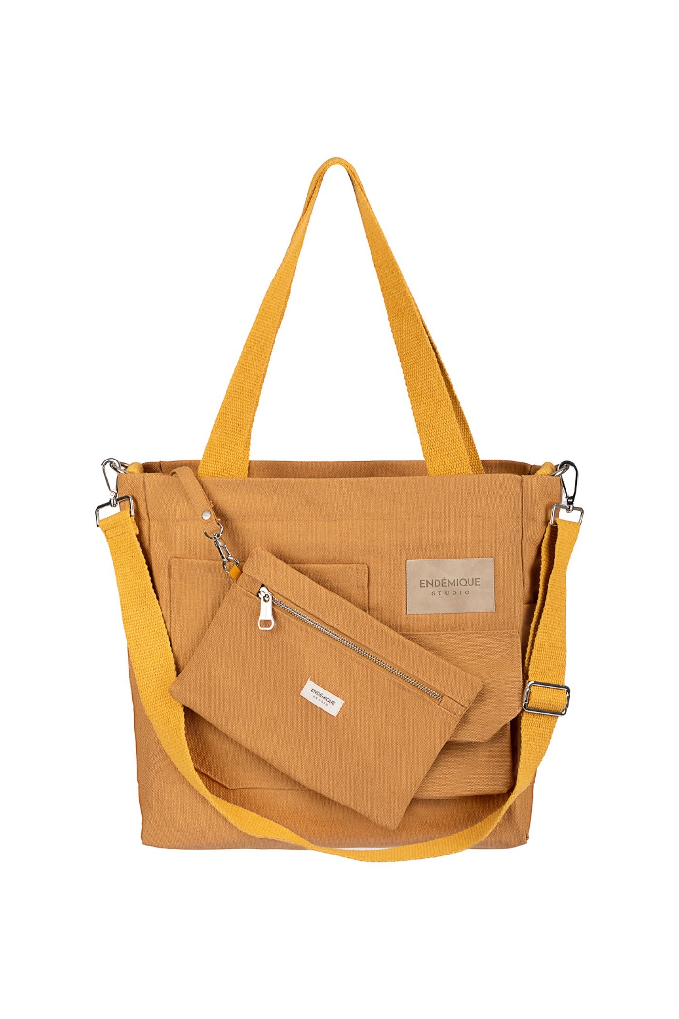 Endémique Studio La Lune Tote Bag Small Mustard