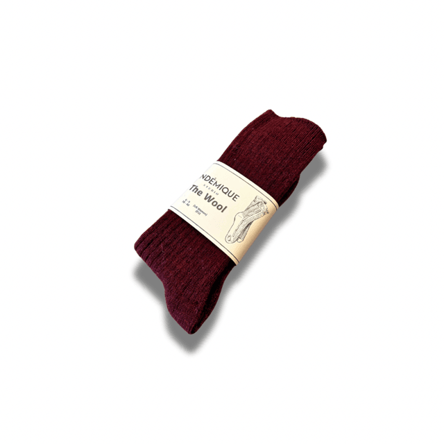 Endémique Studio The Wool VL Maroon-Kadın Çorap