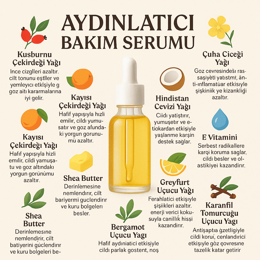 Leke Karşıtı ve Aydınlatıcı Göz Çevresi Serum (15ml)