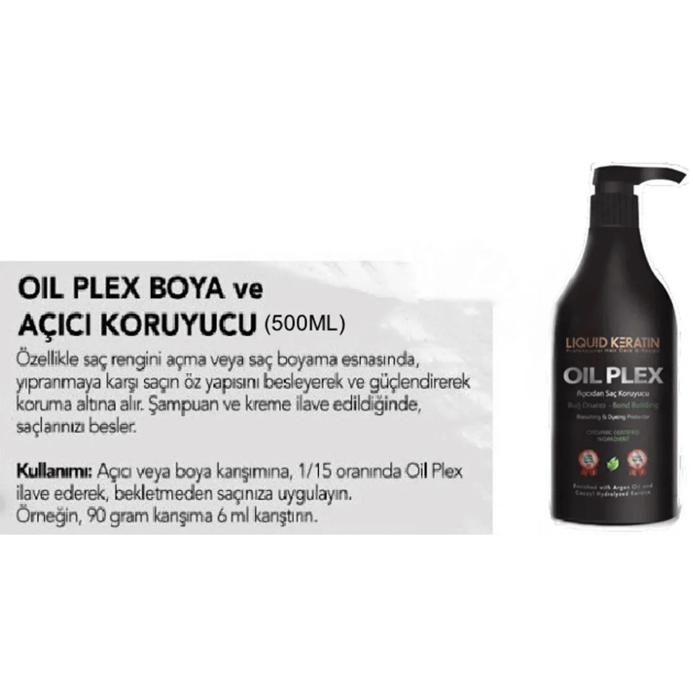 Saç Rengini Yakmadan Açmak İçin Oil Plex 500 ml Kuaför Boy Olaplex Muadili