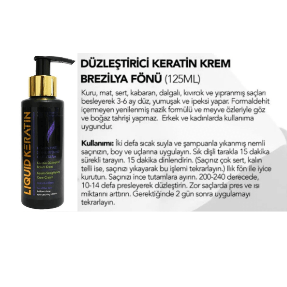 Düzleştirici Keratin Seti Evde Brezilya Fönü 5'li Full Set