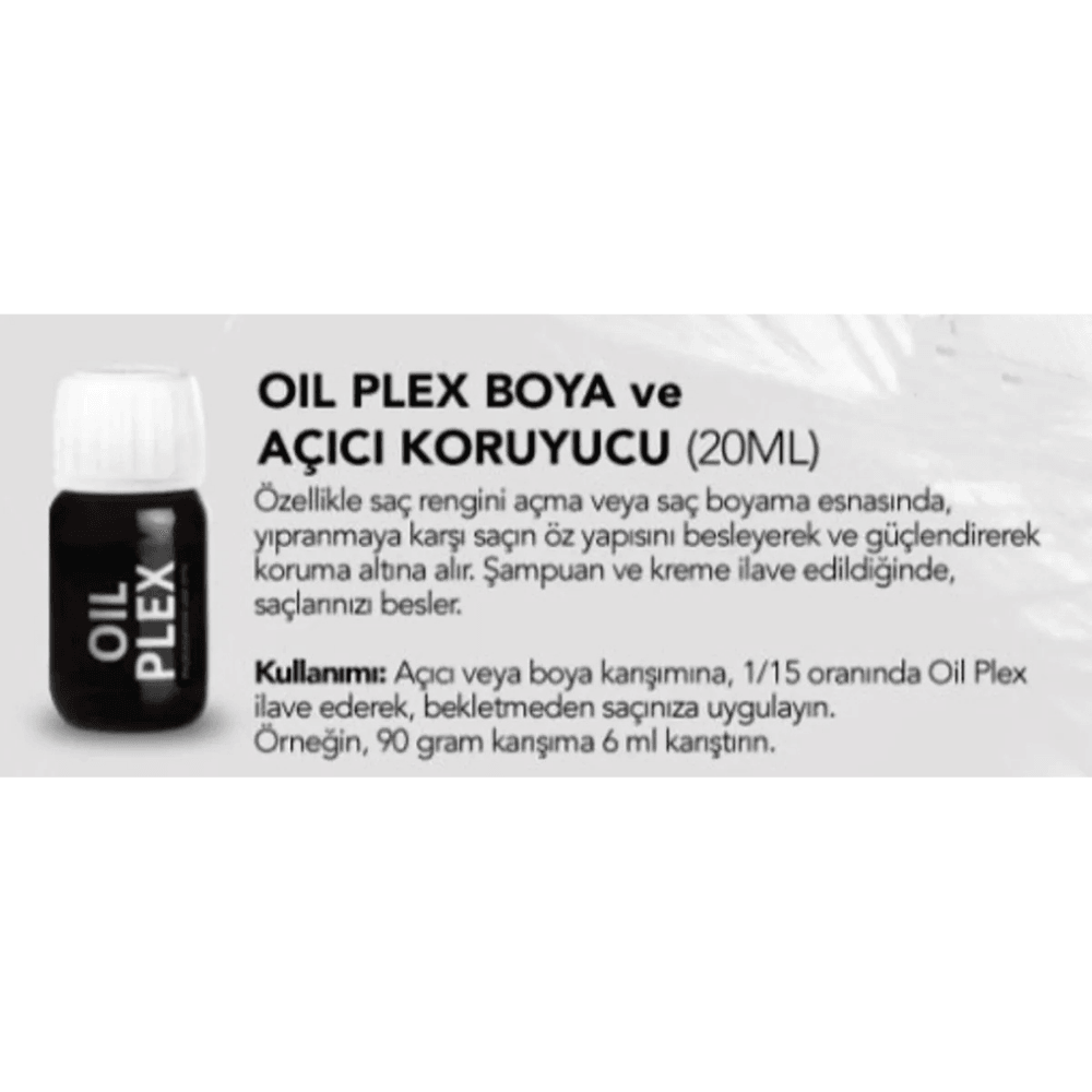 Saçı Yakmadan Açmak İçin Koruyucu Oilplex 3&#39;lü Set (3x20ml) - Oryal Oksidan Toz Açıcıyla Evde Saç Rengini Açma -Olaplex no 1 Muadili