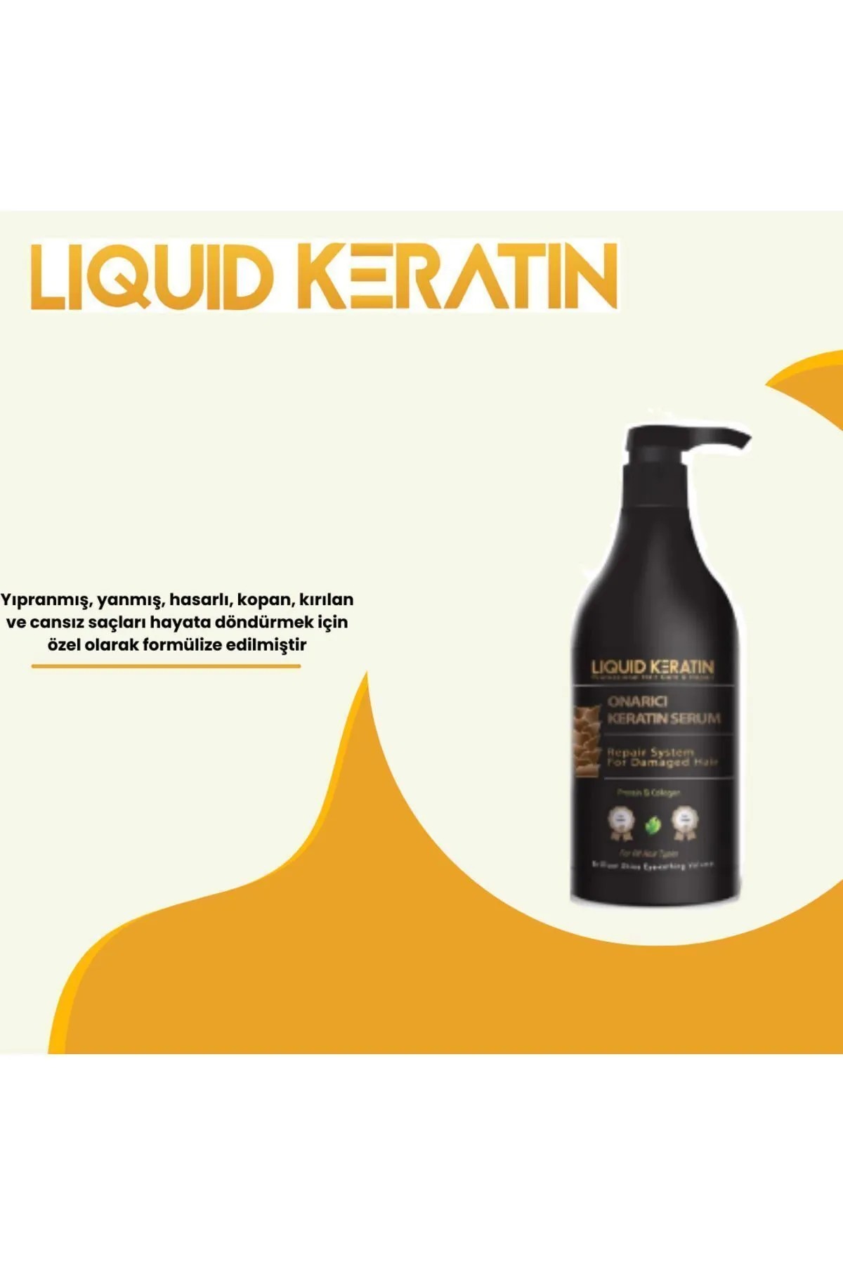 Onarıcı Saf Keratin Saç Bakım Serumu 500 ml