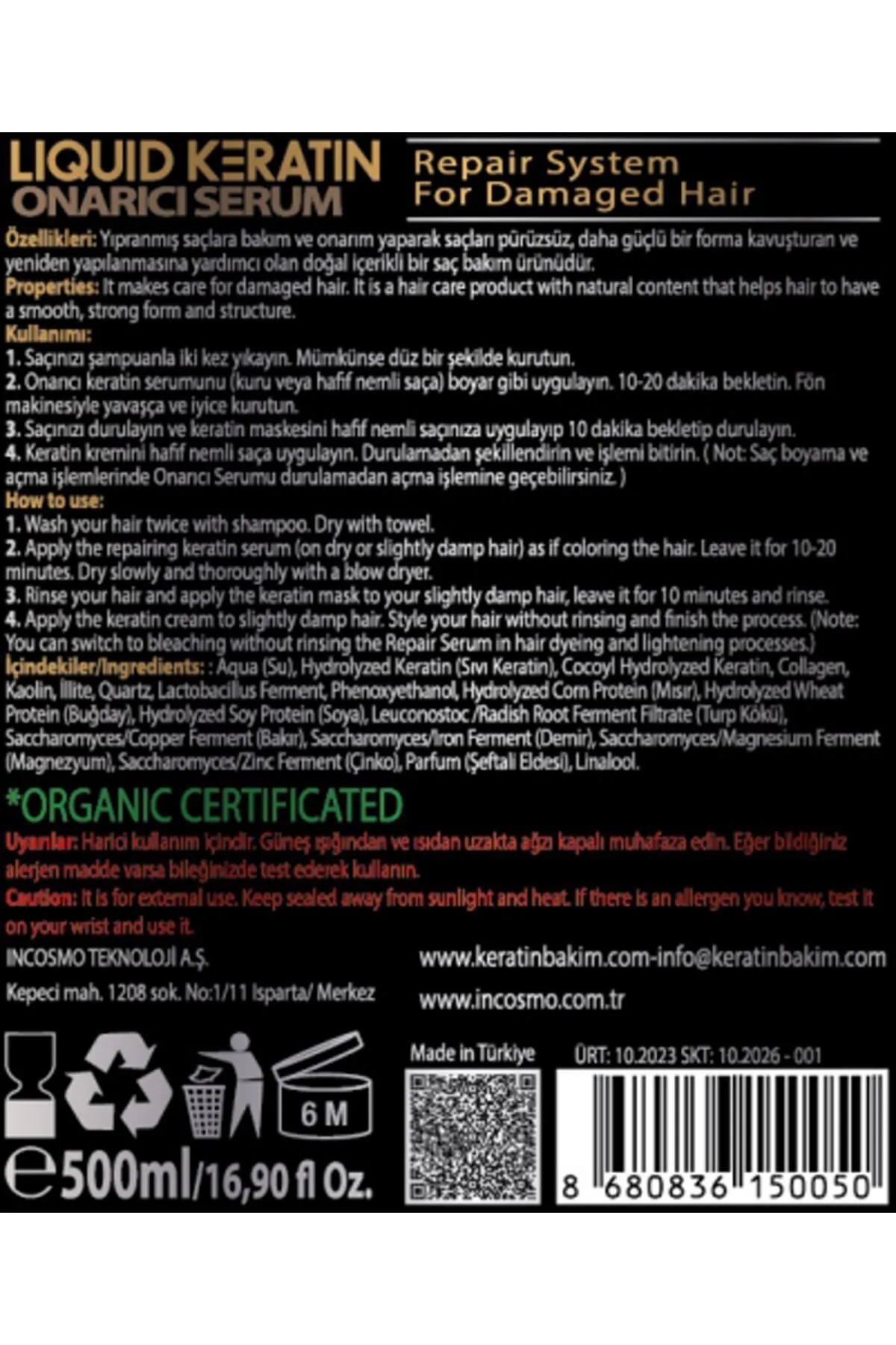 Saç Onarıcı + Düzleştirici Keratin Bakımı - Brezilya Fönü Seti (1000 ml) Yanan Yıpranan Acil Saç Kurtarma