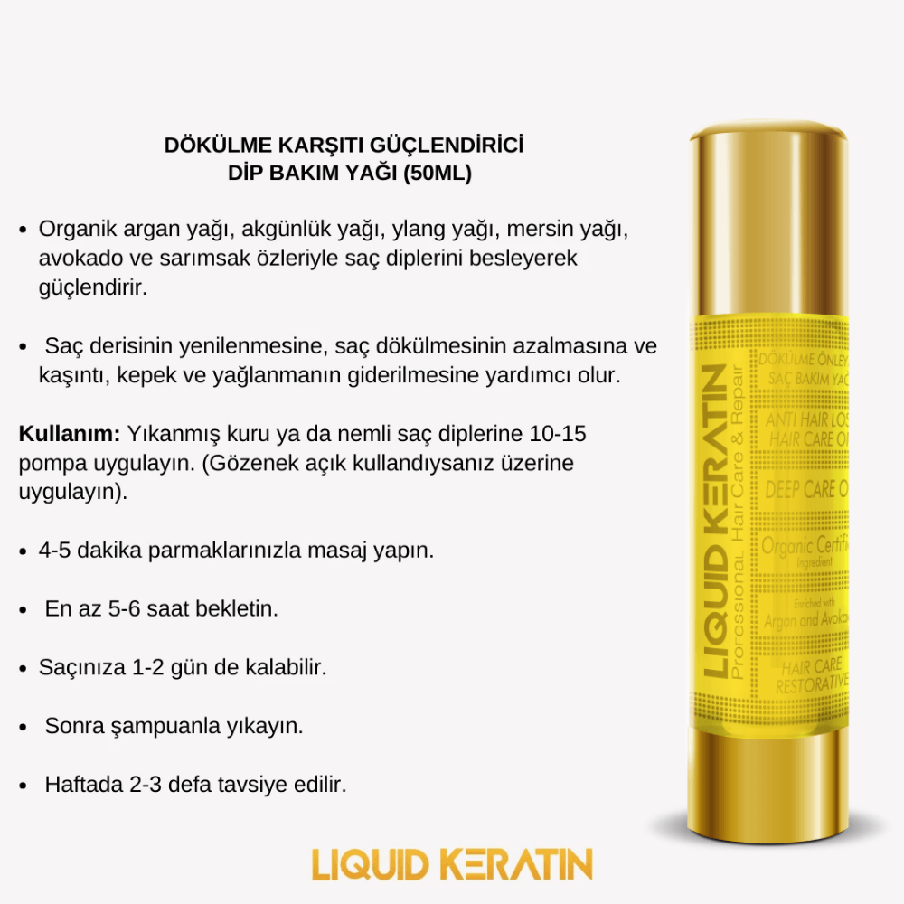 Keratin Saç Dökülme Önleyici 3'lü Set