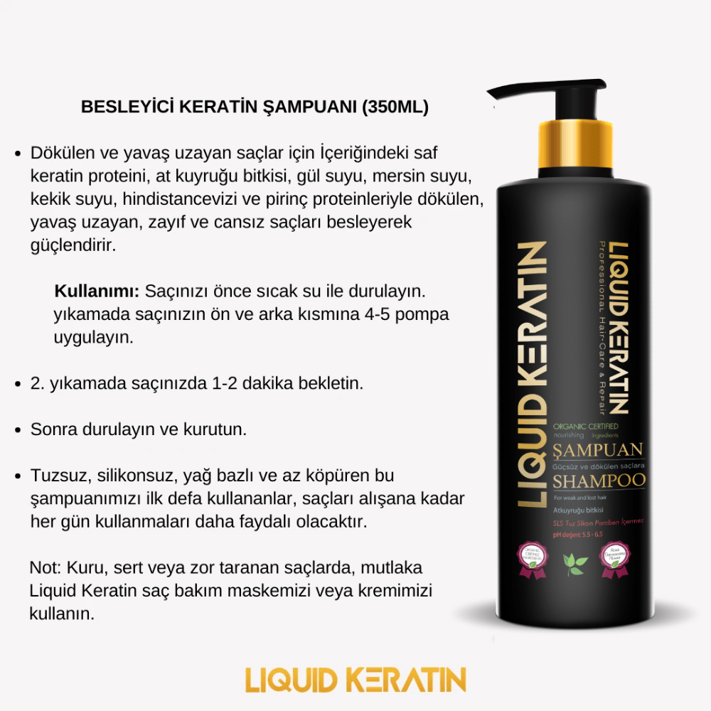 Yoğun Bakım Dökülme Önleyici ve Onarıcı Keratin Şampuanı