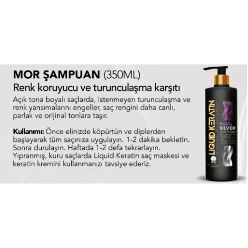 Keratinli Mor & Silver Saç Bakım Şampuanı 350 ML