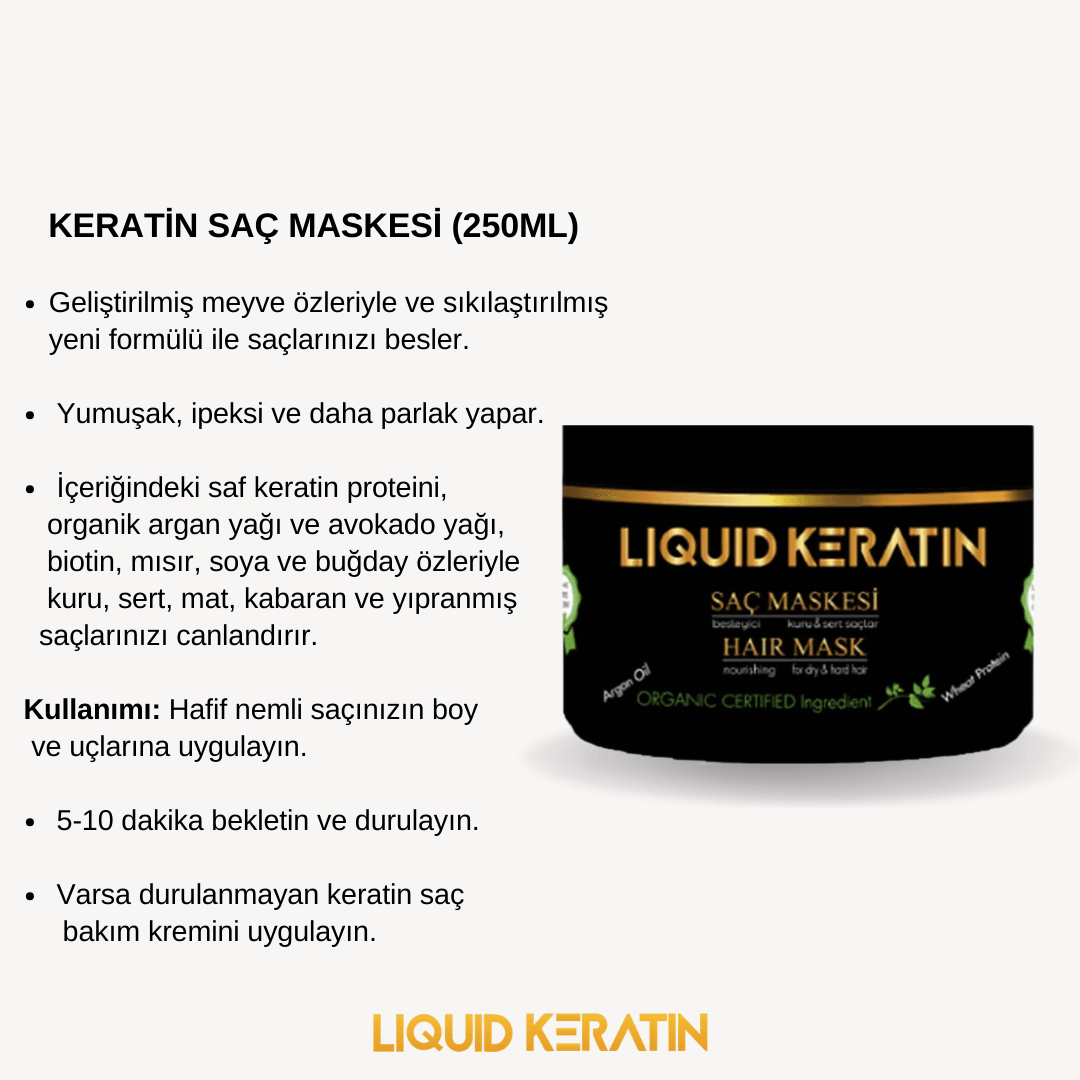 Ekstra Saç Düzleştirici Onarıcı 4'lü Keratin Bakım Seti Kremli