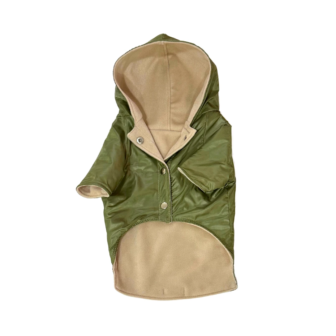 Rain Olive Green - Kedi Köpek Yağmurluğu